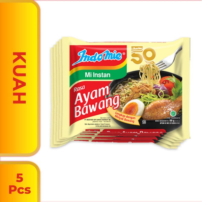 

❤️NKSB❤️ INDOMIE KUAH MIE INSTAN AYAM BAWANG - 5 pcs