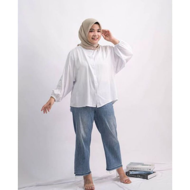 kemeja rayon oversize wanita kemeja wanita terbaru