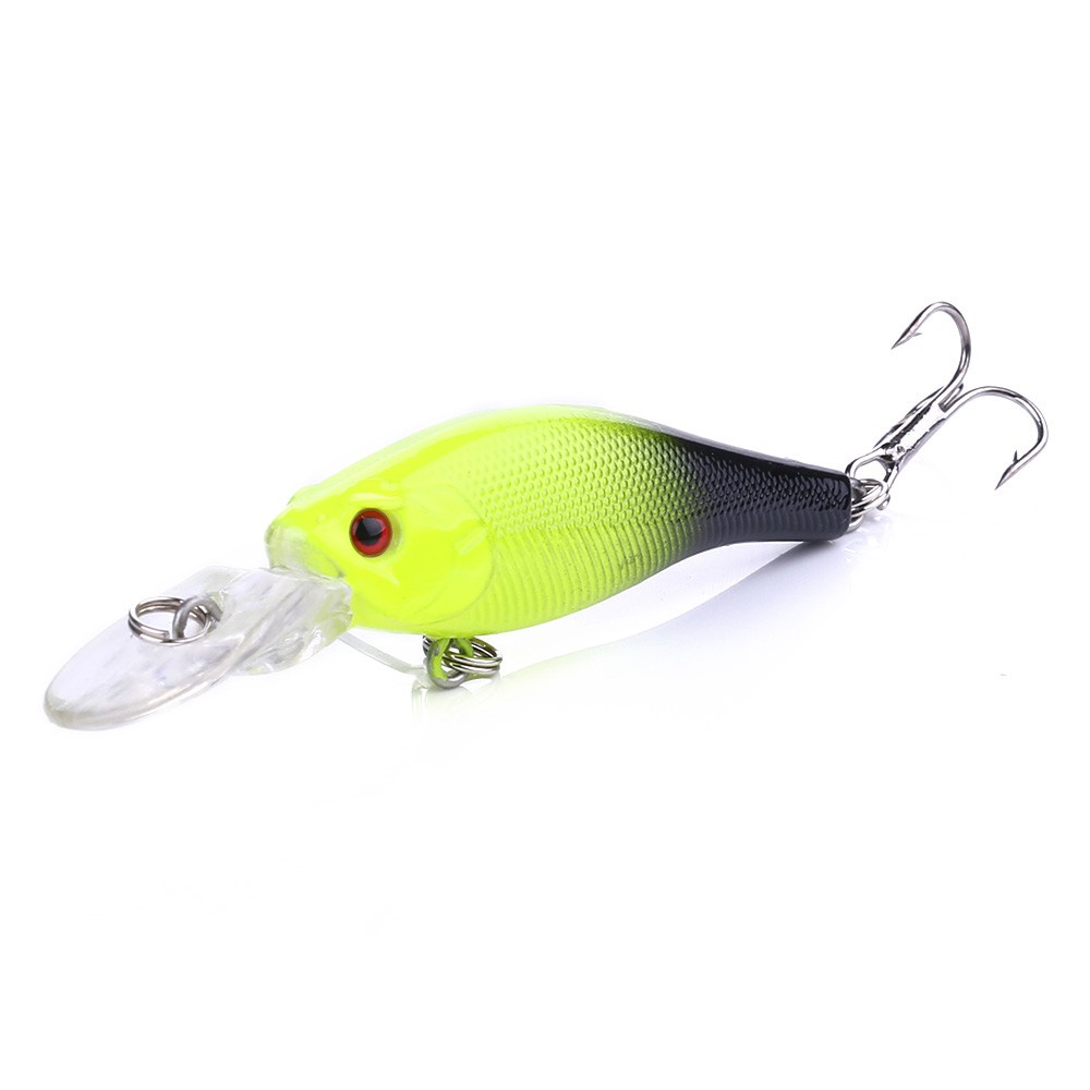 HENGJIA 8PCS 3D Eyes Minnow Lures 6.3cm 4g Fishing Wobbler Crankbait Tackle Artificial Hard Bait Swimbait