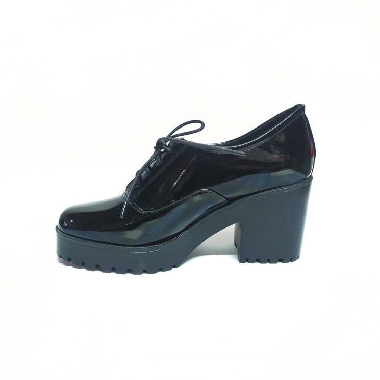 Workswell Sepatu Boot Fashion dengan tali Kode ROLL-2  Hitam Glosi