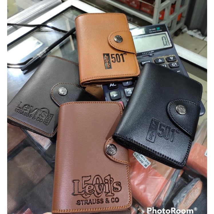 Dompet Lipat Pria Tanggung Kancing 156 || Dompet Pria Wanita Kulit Dallas