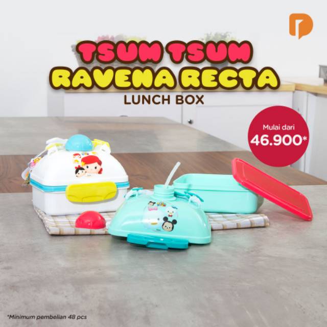 DUSDUSAN Tsum Tsum Ravena Recta Bekal Botol Minum Tempat Makan Bento