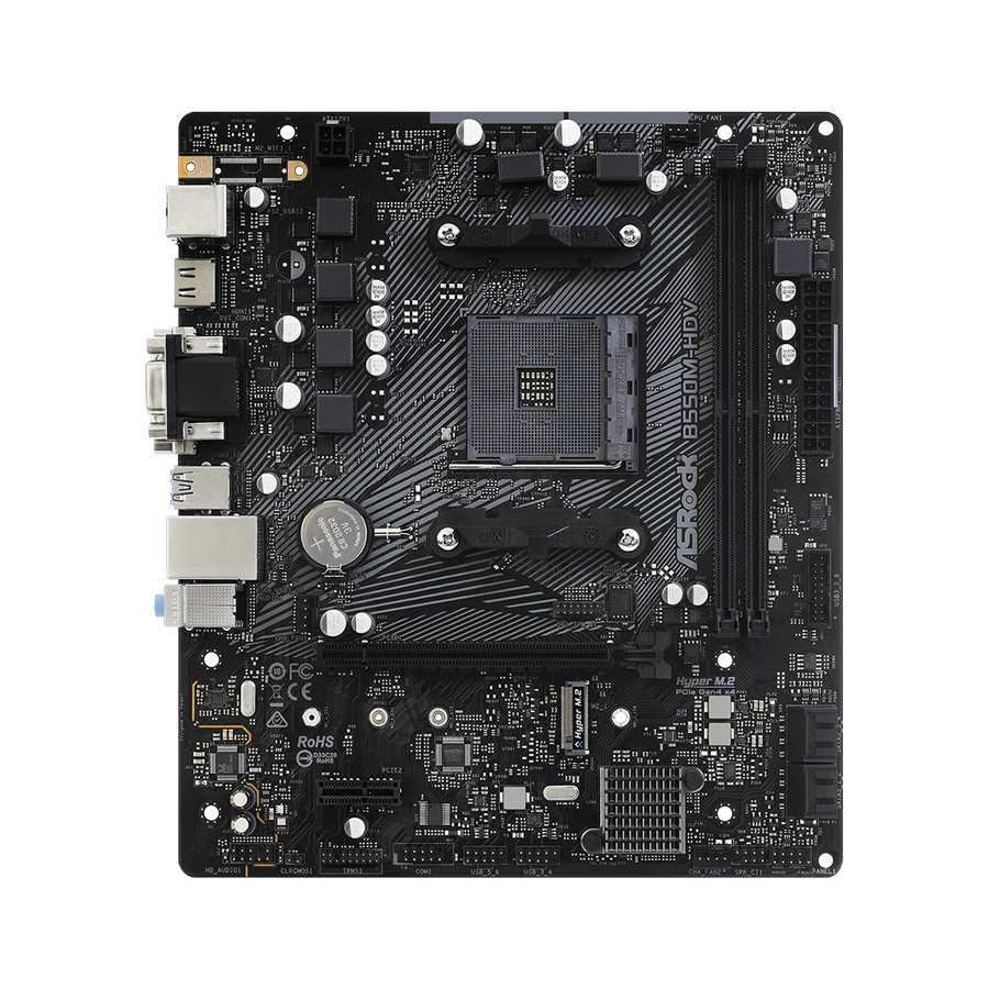 ASRock B550M-HDV (AM4, AMD Promontory B550, DDR4, USB3.2, SATA3)