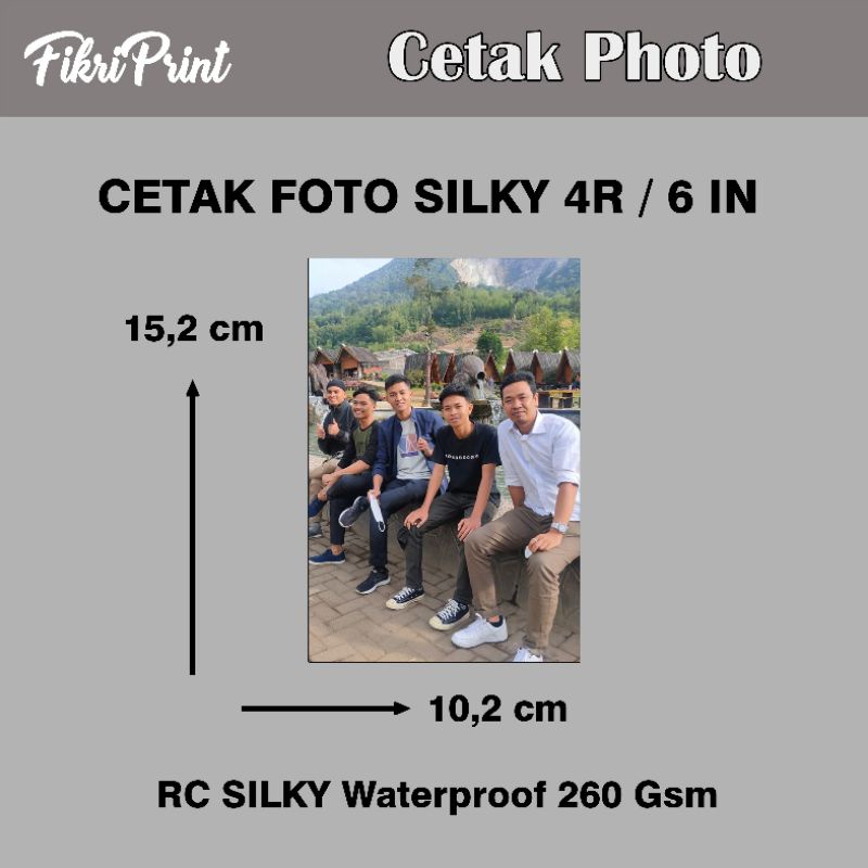 Cetak Foto Ukuran 6 inci (4r) Photo Silky Waterproof