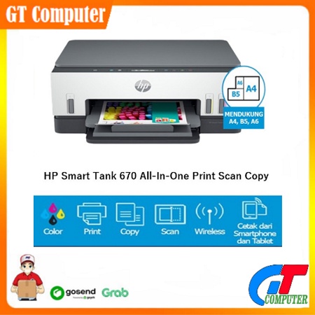 Printer HP SmartTank 670 Smart Tank 670 - PSC Wifi Auto Duplex