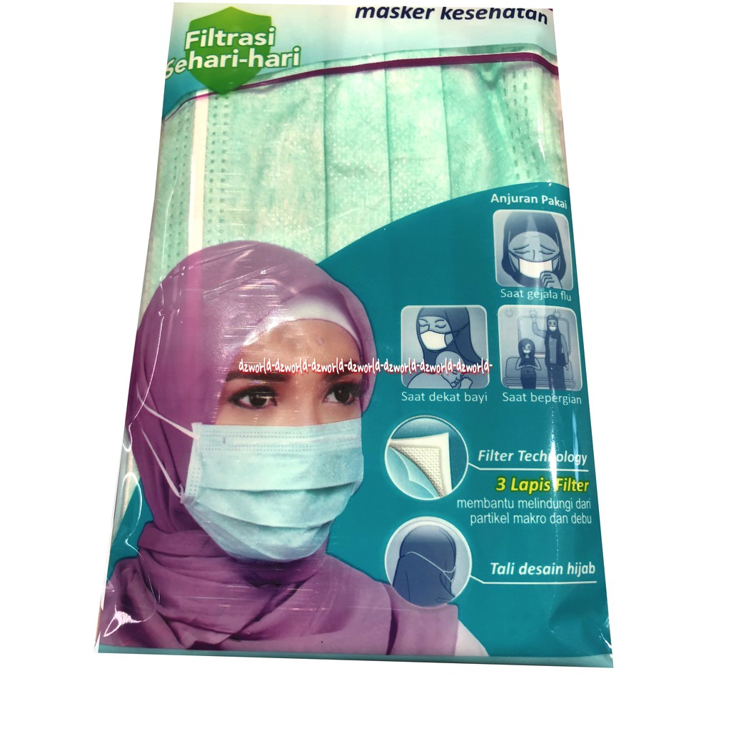 3M Nexcare Daily Hijab Masker Jilbab Isi 4 Pcs