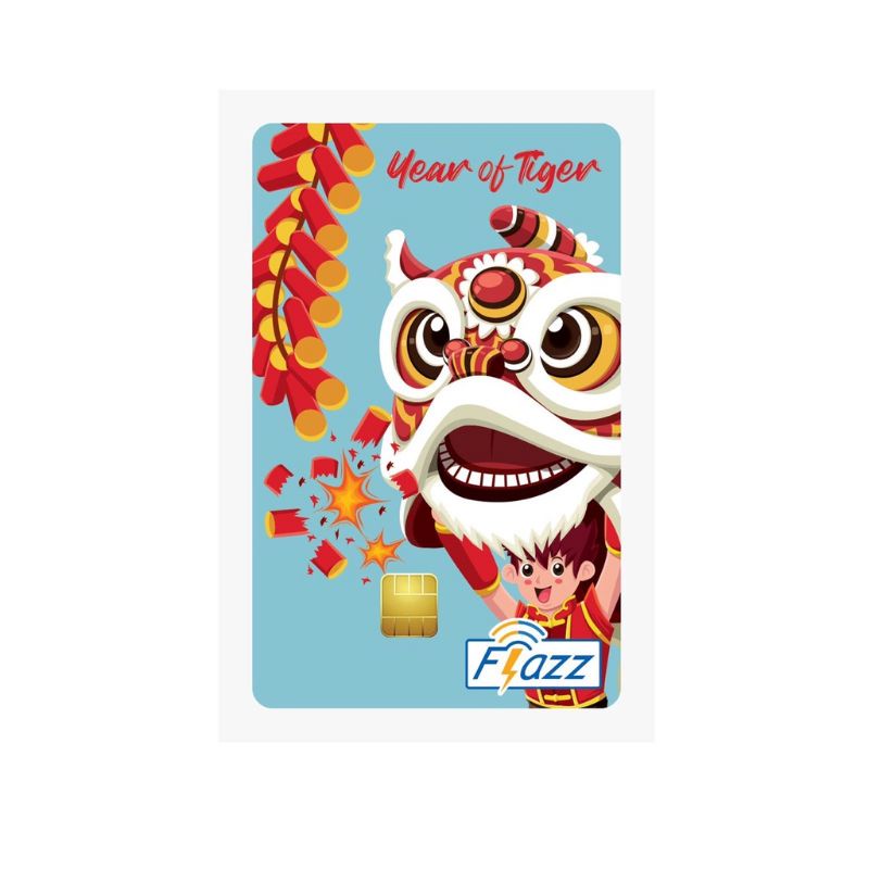 Flazz BCA Gen 2 /Gen2  IMLEK / CHINESE NEW YEAR EDITION 2022 BARONGSAI ORI /Like eTOLL eMONEY Tapcash Or Brizzi