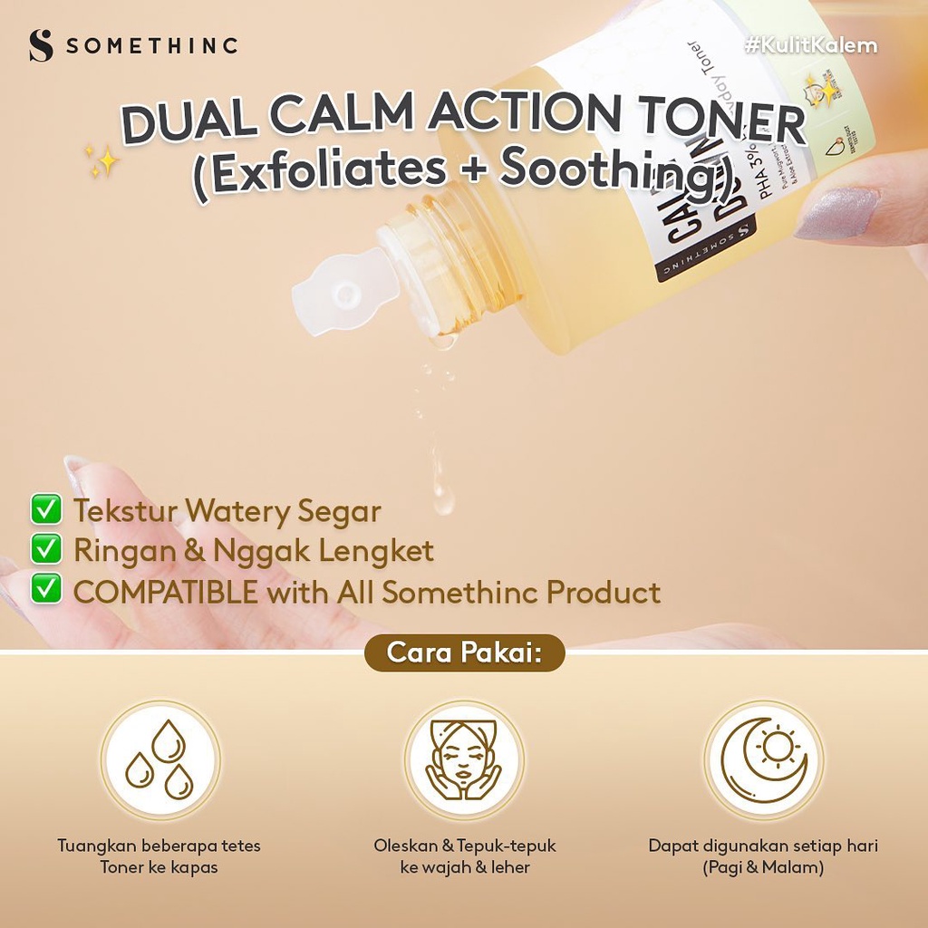 Somethinc Calm Down! PHA 3% Everyday Toner 40ml / 100ml (Anniversary Edition)