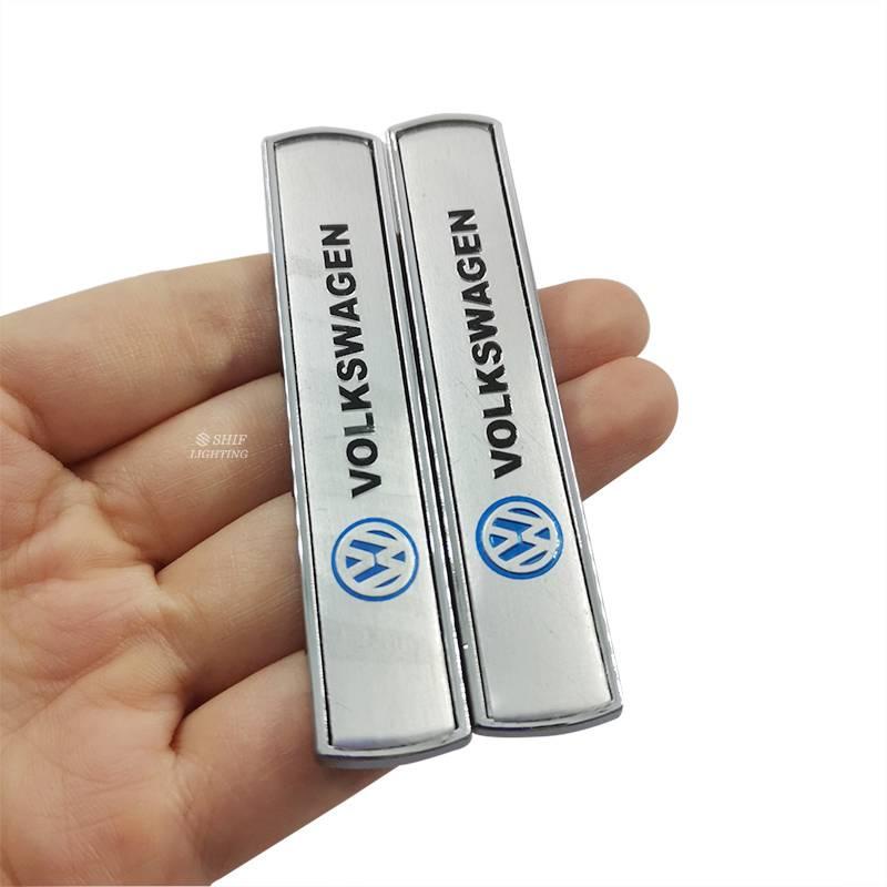 2pcs Stiker Emblem Logo Volkswagen Bahan Metal Untuk Fender Samping Mobil Vw Volkswagen