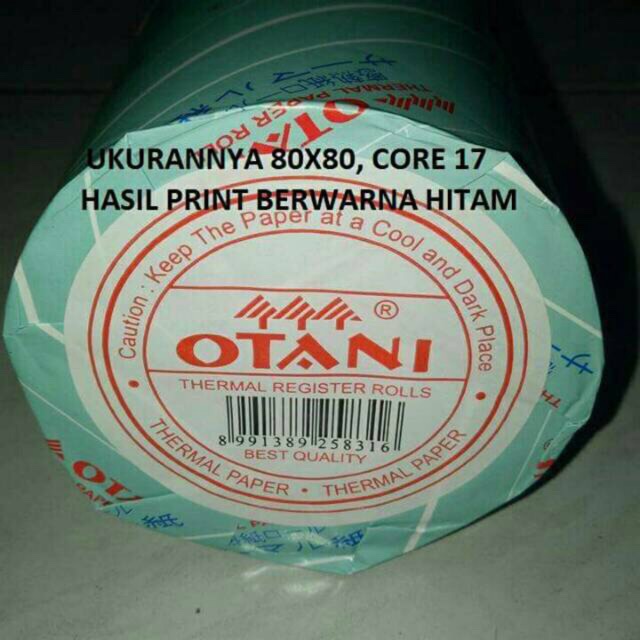 0TANI KERTAS THERMAL 80MM X 80MM STRUK KASIR 80 x 80 JUAL PER ROLL