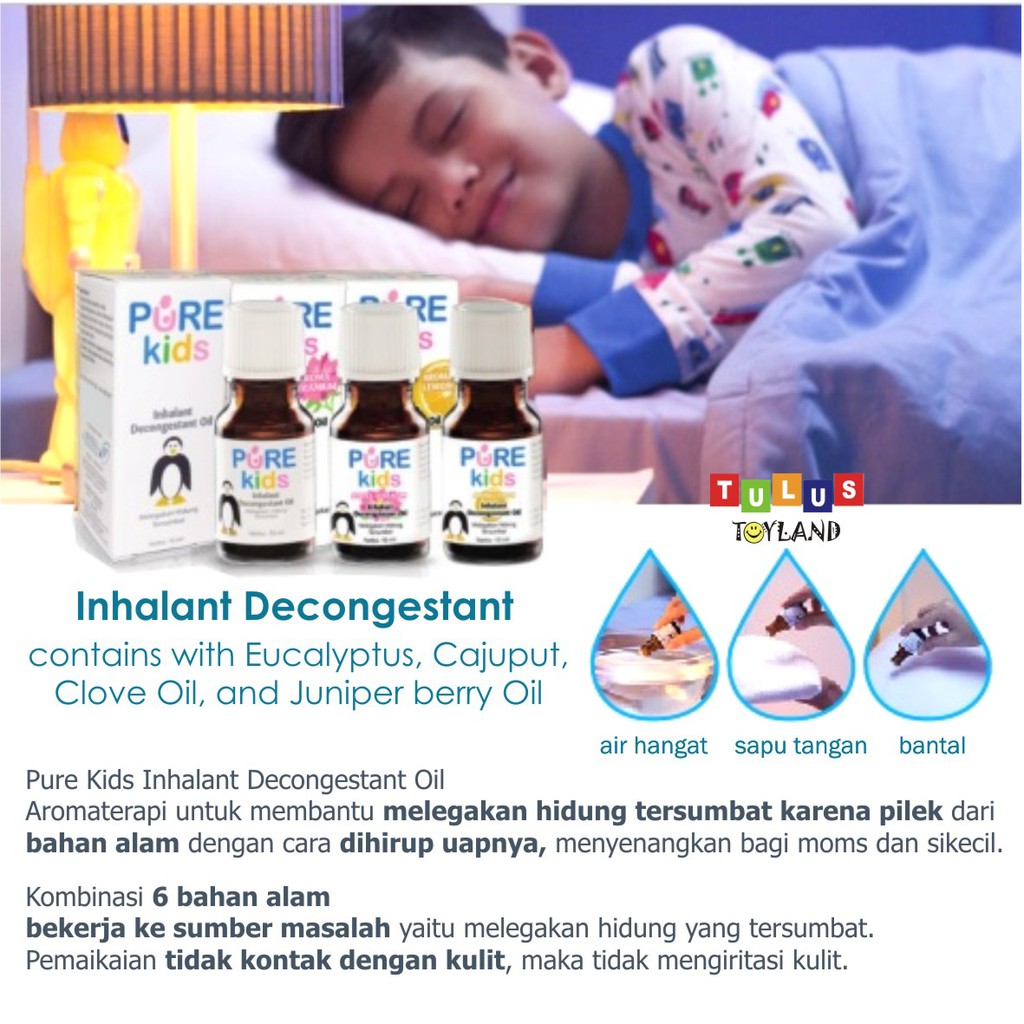 Paket Tungku Lilin Pure Kids Inhalant Decongestant Oil PureKids Aromaterapi Pilek Flu Anak PureBB