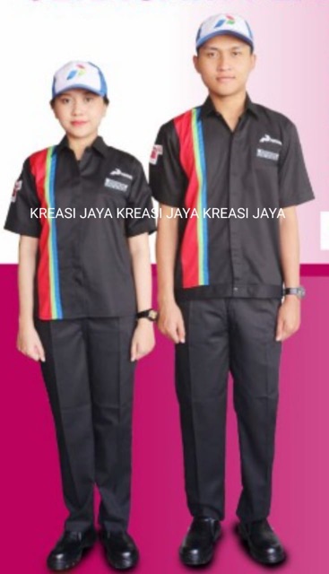 SERAGAM SPBU PASTI PRIMA PERTAMINA Baju + Celana