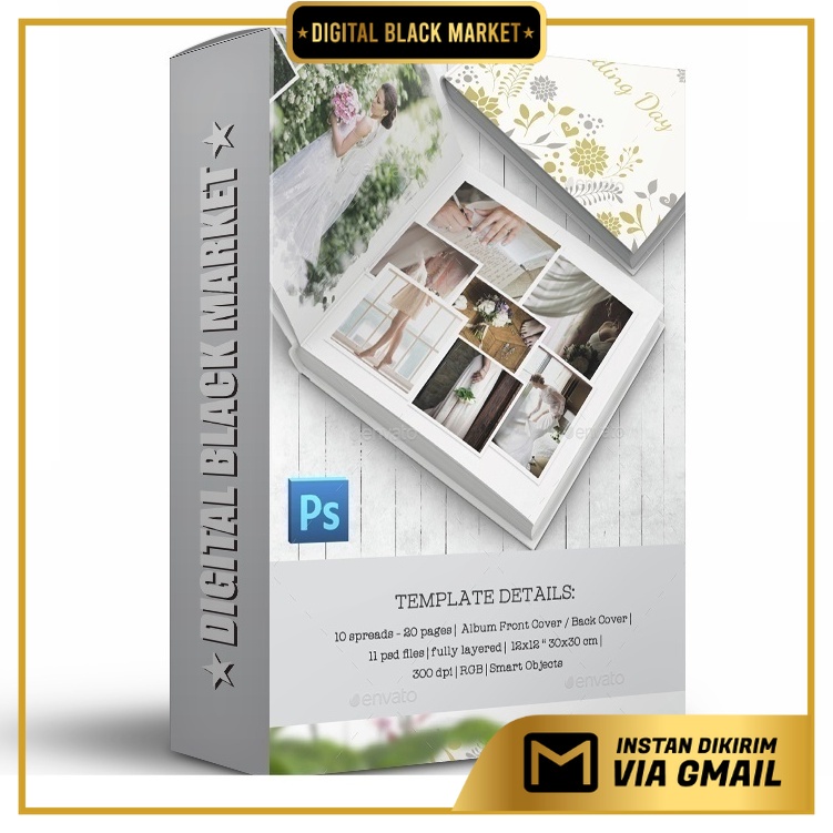 Print Template Wedding Photobook Template - Photoshop