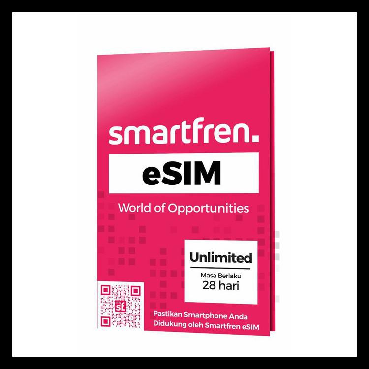 Kartu Perdana Smartfren Esim Unlimited 28 Hari 75K Kode 812