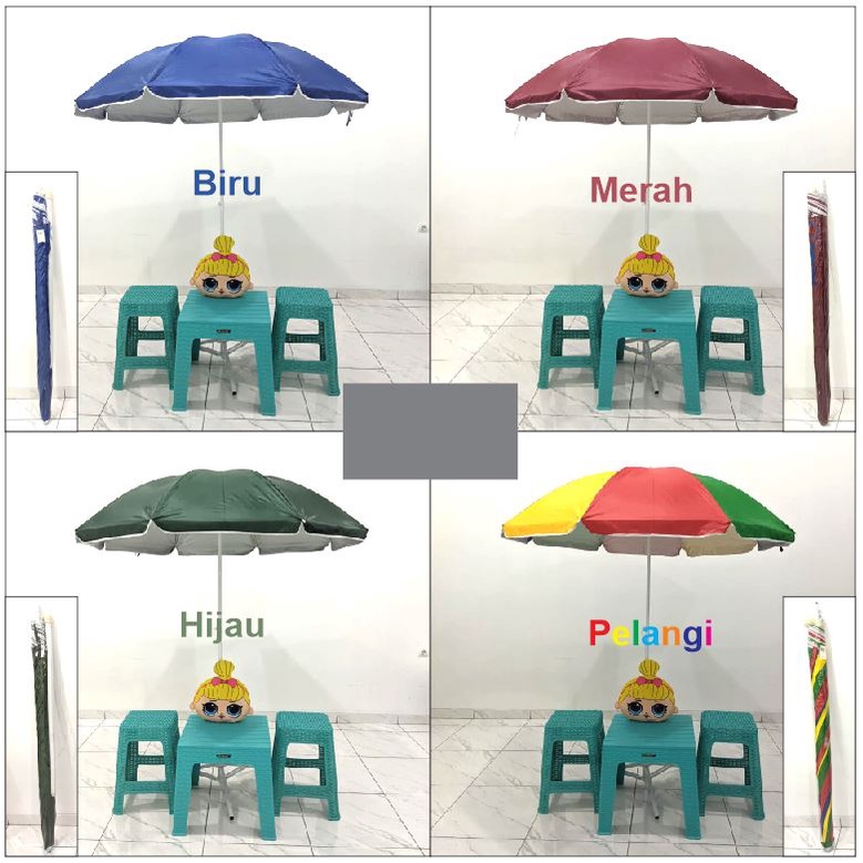 Payung Pantai Tenda Jualan Jumbo Anti UV 35''(170cm) 36''(180cm) Parasol Original Osaka/Nagoya