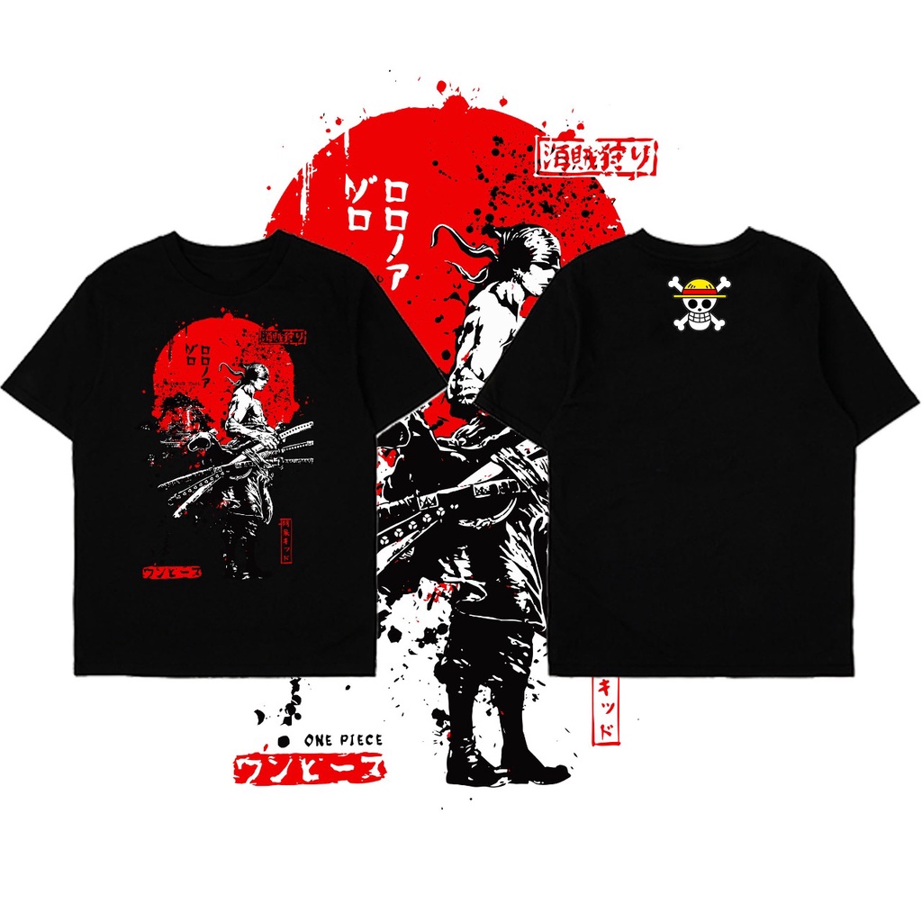 Kaos anime OP zoro bulan merah