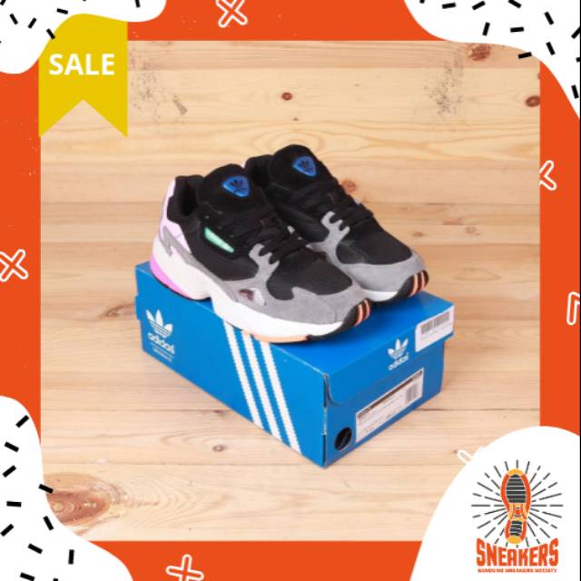 [PREMIUM] ADIDAS FALCON SEPATU SNEAKERS PRIA KETS GRADE ORIGINAL SANTAI KASUAL COWOK MURAH
