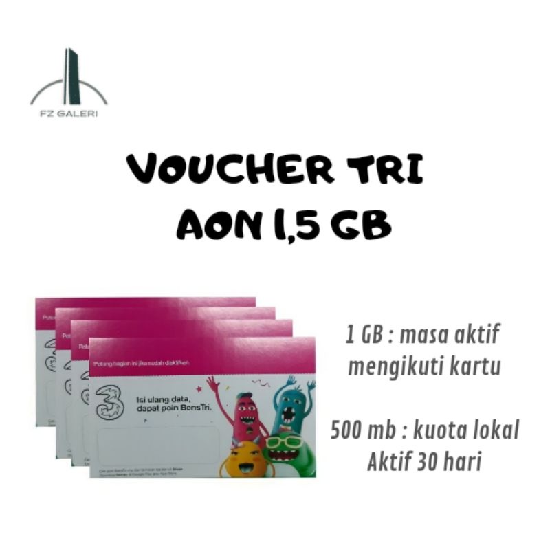 Voucher Tri Data AON 1,5GB