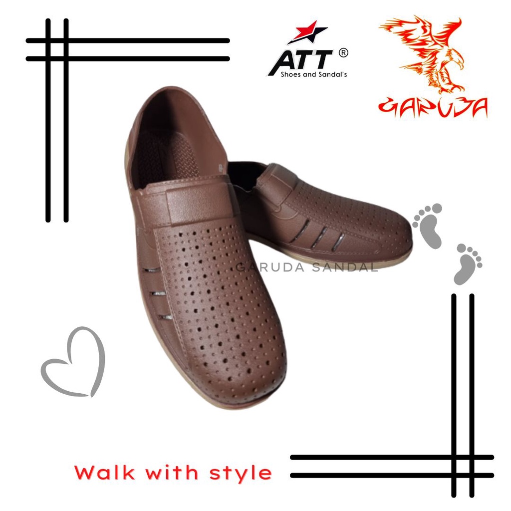 Sepatu slip On Pria ATT SPM 666 Formal pantofel Karet Tahan Air