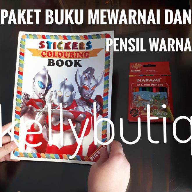 

Paket Buku Mewarnai Dan Stiker Karakter Ultraman Set Pensil Warna