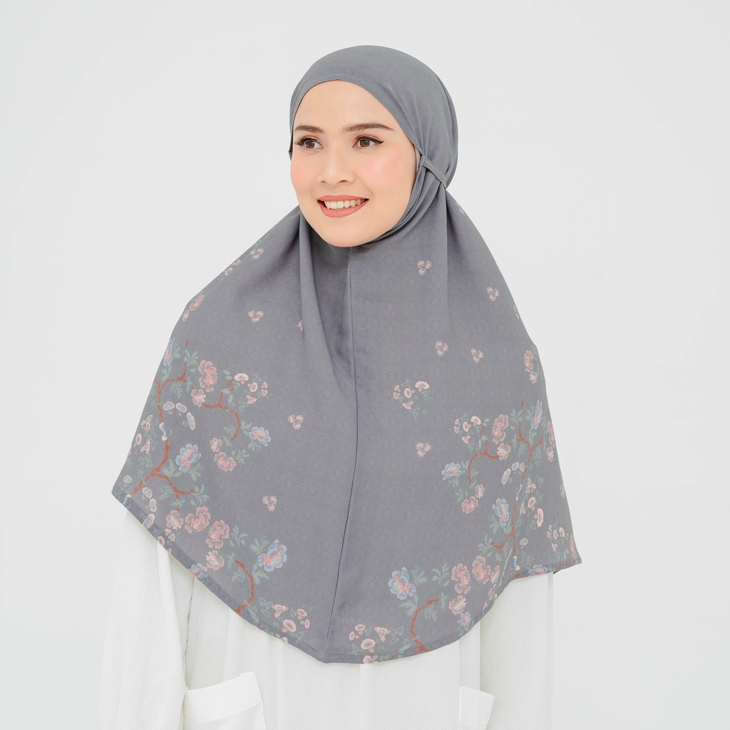 DOA - BAITI CALANTHA KHIMAR DARK GREY  - REGULER