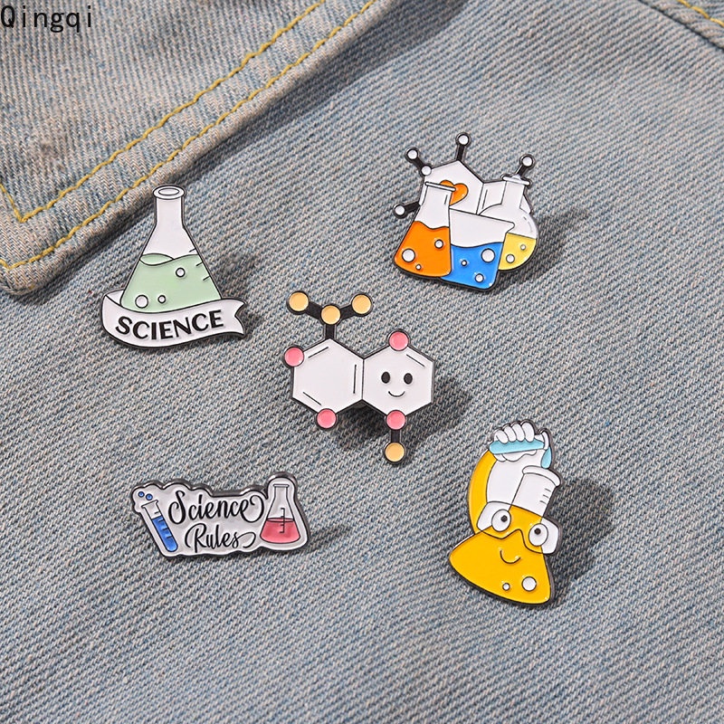 Bros Pin Enamel Desain Kartun Tabung Kimia Untuk Hadiah Anak