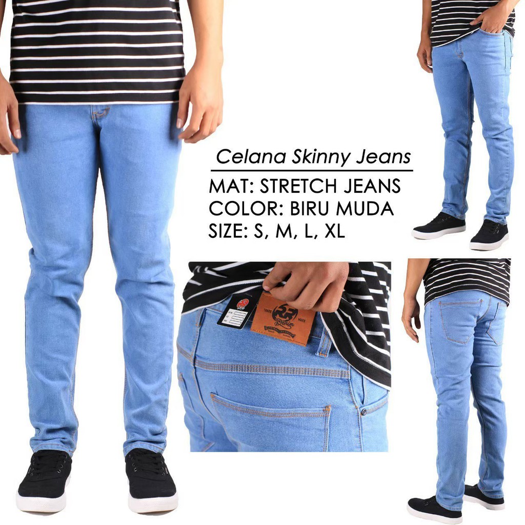 Terlaris ! Celana jeans panjang pria slimfit original RR DENIM bahan tebal melar berkualitas premium