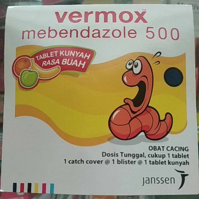 VERMOX TABLET OBAT CACING 1 STRIP