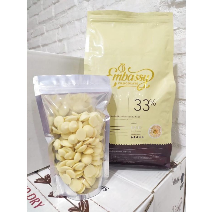 

Embassy White Couverture Zen 33% Repack 250 Gr - Coklat Cokelat Tulip