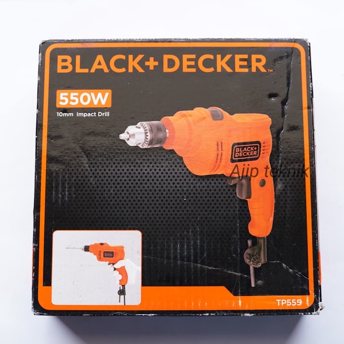 Black + Decker 10mm 550W Hammer Drill Variable Speed TP555