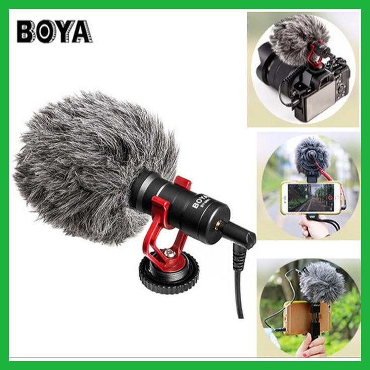 MICROPHONE BOYA BY-MM1 SHOTGUN MIC KAMERA DSLR HP MIRRORLES