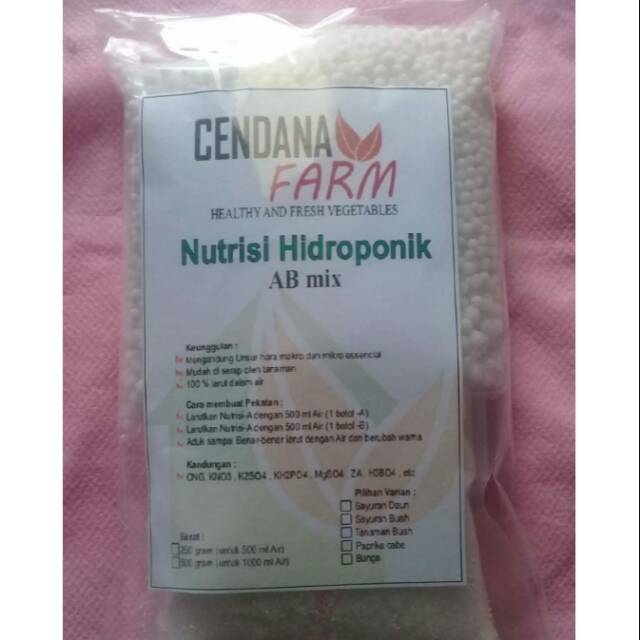 Nutrisi Hidroponik AB Mix Premium Bandung