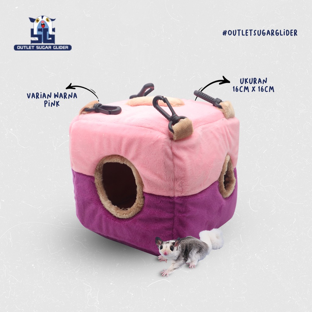 SLEEPING POUCH MODEL KUBUS BESAR HEWAN SUGAR GLIDER, TUPAI TERBANG