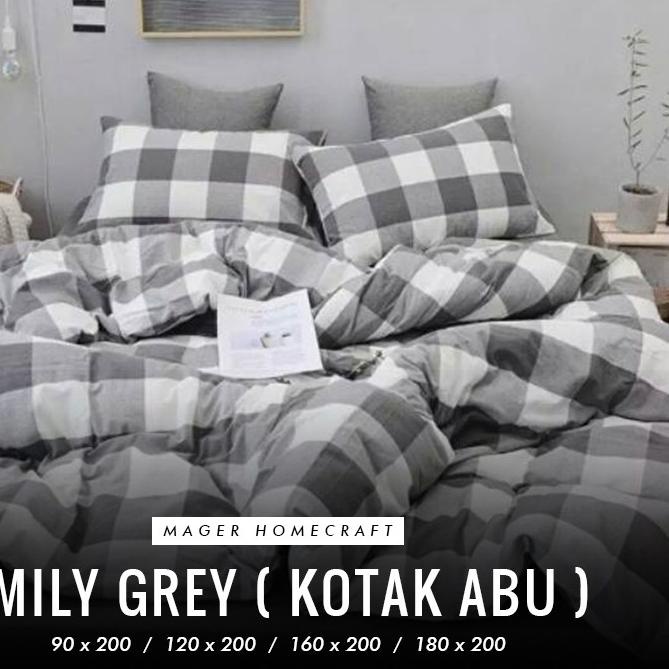 ➤ SPREI MOTIF KOTAK HITAM / SPREI DISPERSE POLOS / SPREI POLOS UKURAN SINGLE DOUBLE & KING ✻