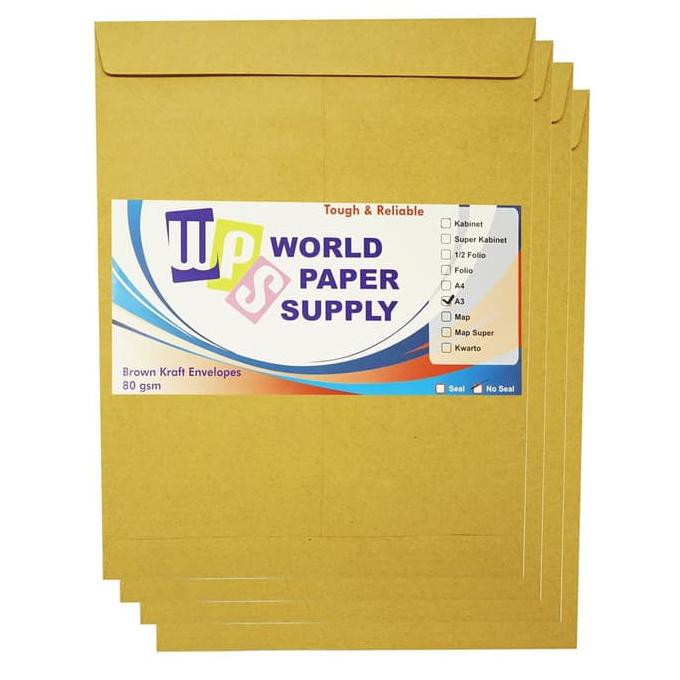 

HOT PROMO!!! Amplop Coklat Ukuran A3 WPS ( 33 x 42,5 cm ) OBRAL