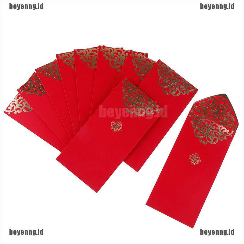 Bey 10pcs Amplop Angpao Tahun Baru Imlek Warna Merah