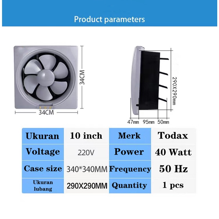 Wall Exhaust/Hexos/Heksos Fan Dinding 10&quot; (25 Cm) Exhaust Fan Plafon Exhaust Plafon/Hexos/Heksos 10 Inch Ceiling Exhaust/Hexos/Heksos Fan Plafon Exhaust Fan Dinding Wall Exhaust/Hexos/Heksos Fan Dinding 10&quot; (25 Cm) Exhaust Fan