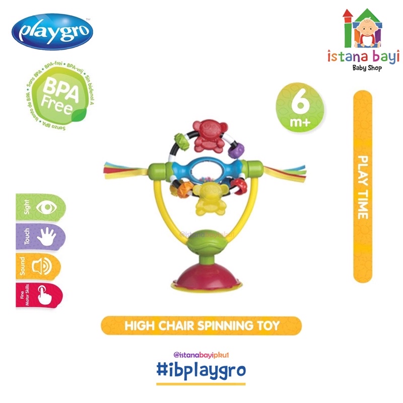 Playgro The High Chair Spinning Toy - Playgro Mainan Bayi