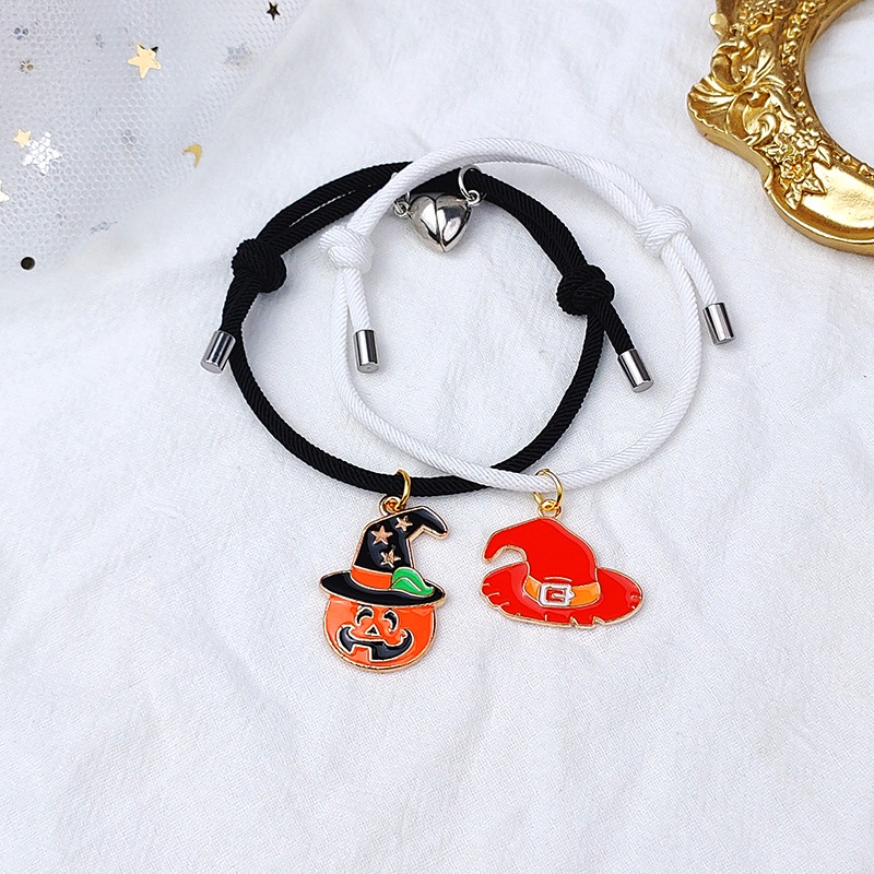 2pcs Gelang Magnet Tema Halloween Untuk Pasangan