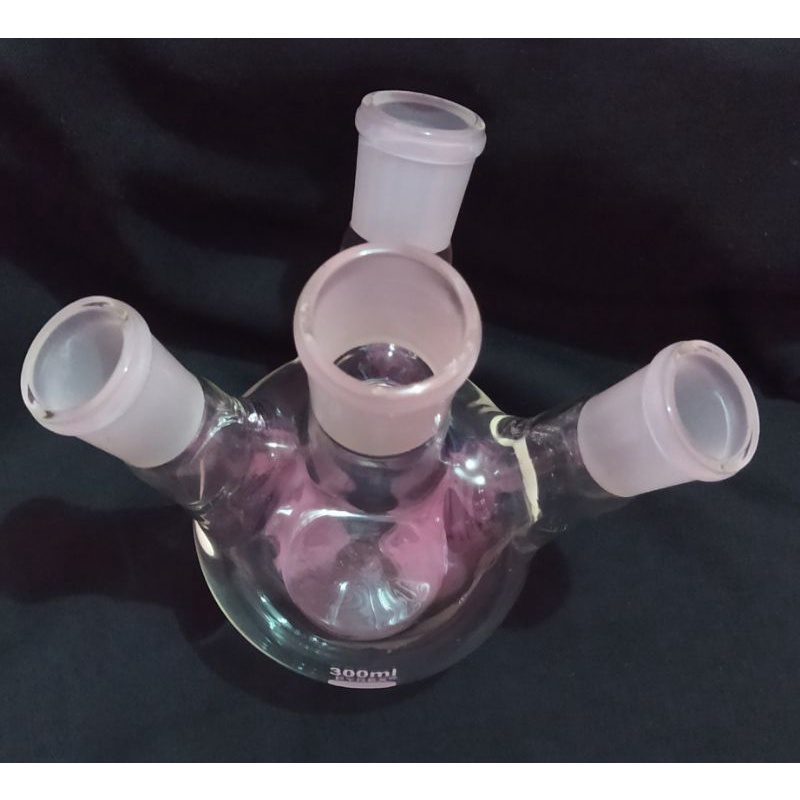 BOILING 4 NECK / LABU DIDIH 4 LEHER 300 ML PYREX