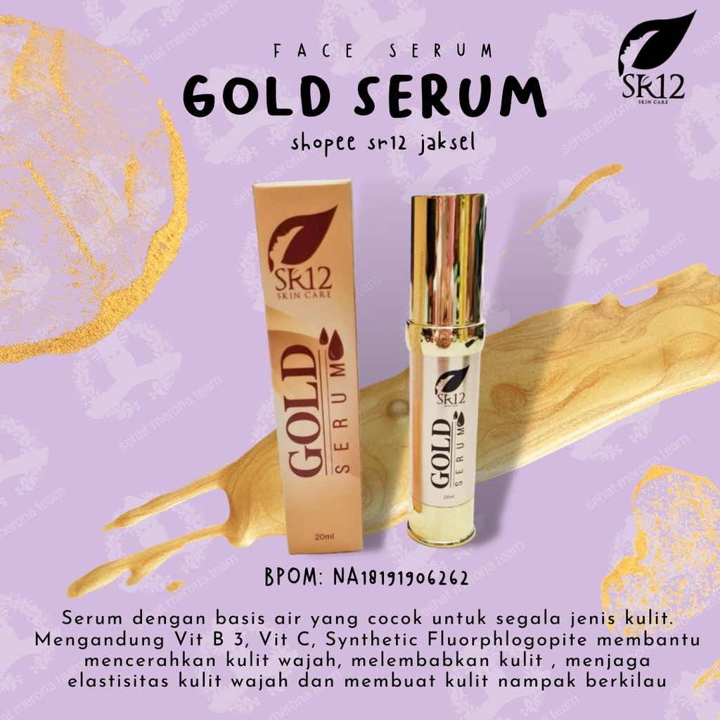 Serum Gold SR12- pengencang kulit - serum emas asli - penghilang flek hitam - BPOM