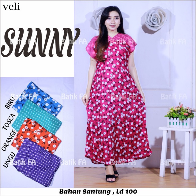 Daster batik veli sunny baju tidur wanita murah kekinian Daster batik veli sunny baju tidur wanita murah kekinian
