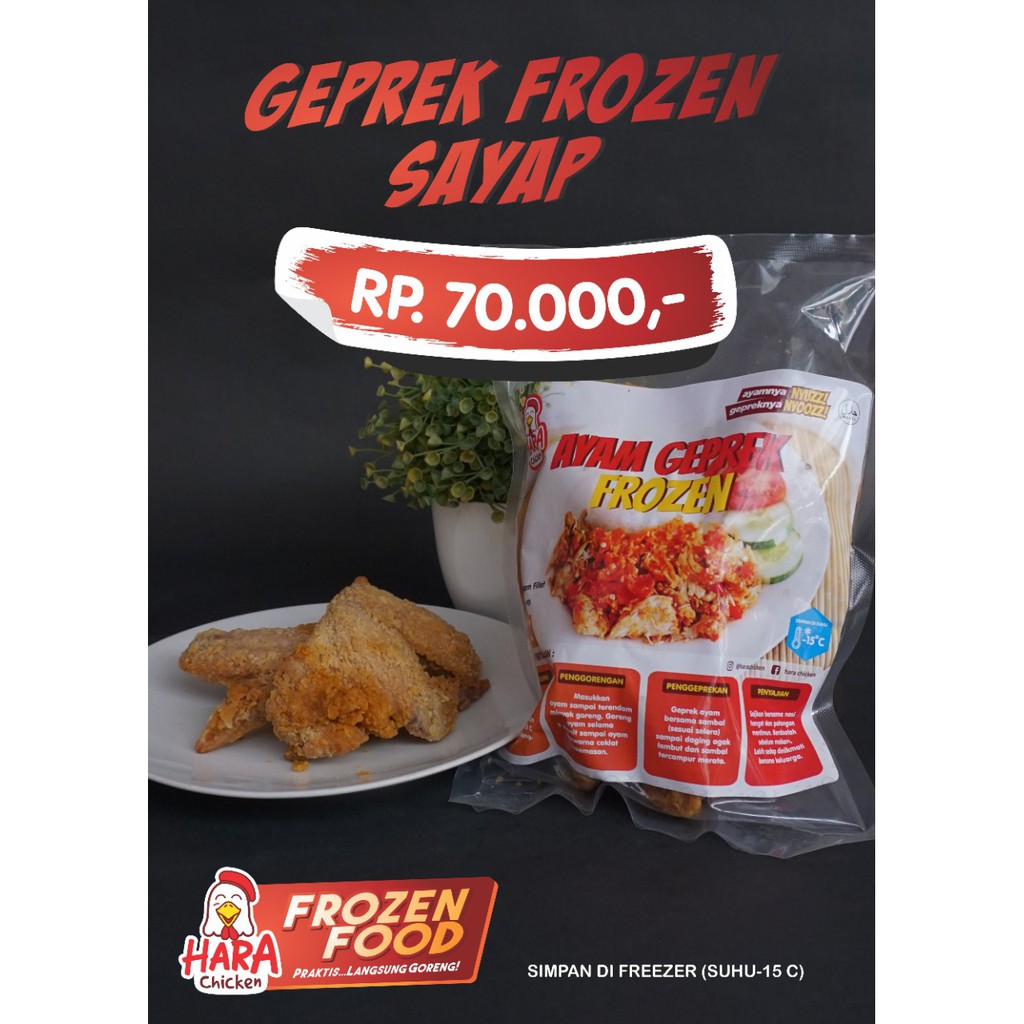 

Ayam Geprek Sayap 1000Gram
