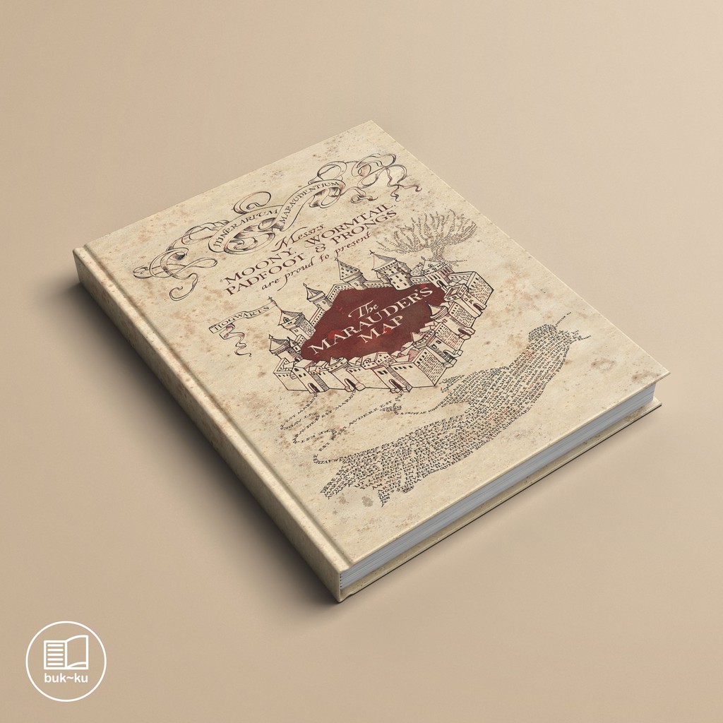 

buku custom the marauders map harry potter