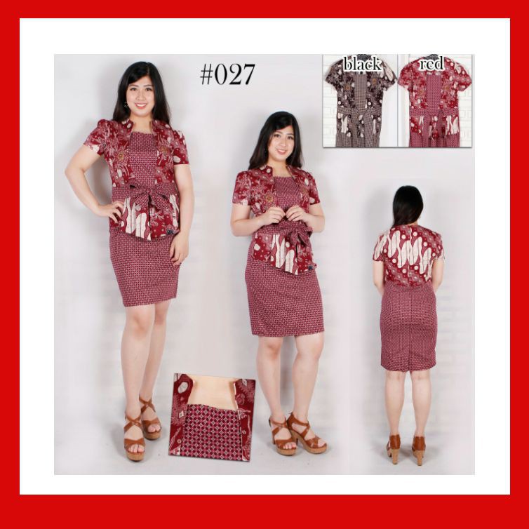 Dress Dress Batik Kutu #027 EC Jumbo Terbaru