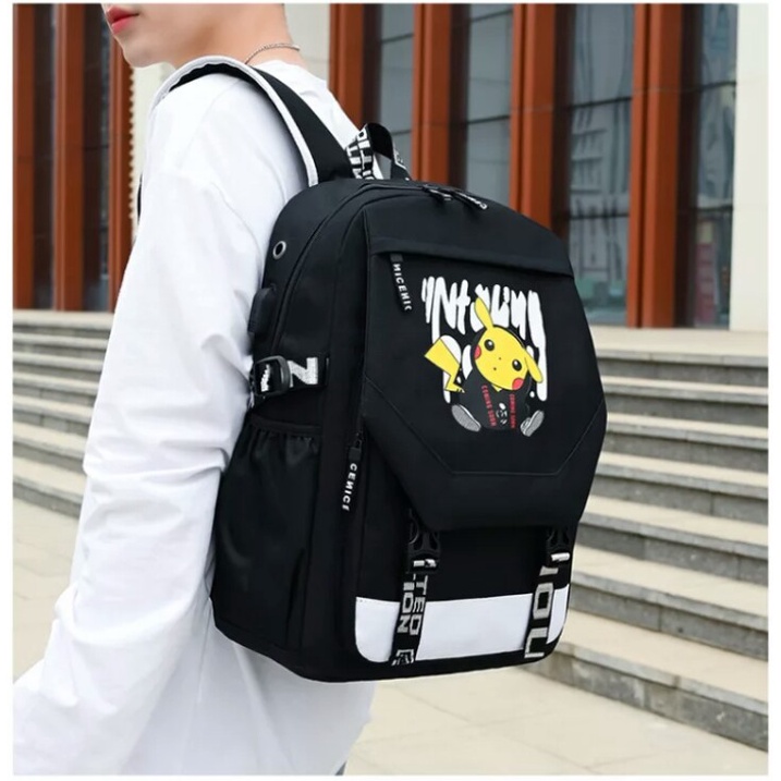 PTM--TAS RANSEL ANAK LAKI LAKI POKEMON TAS SEKOLAH ANAK SD SMP TAS PUNGGUNG CEWE