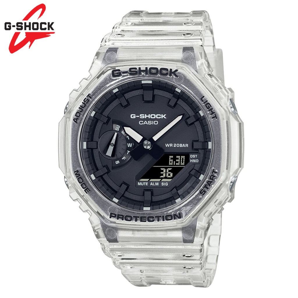 CASIO GSHOCK GA-2100 DUALTIME ANALOG DIGITAL BOX FULLSET - AUTOLIGHT