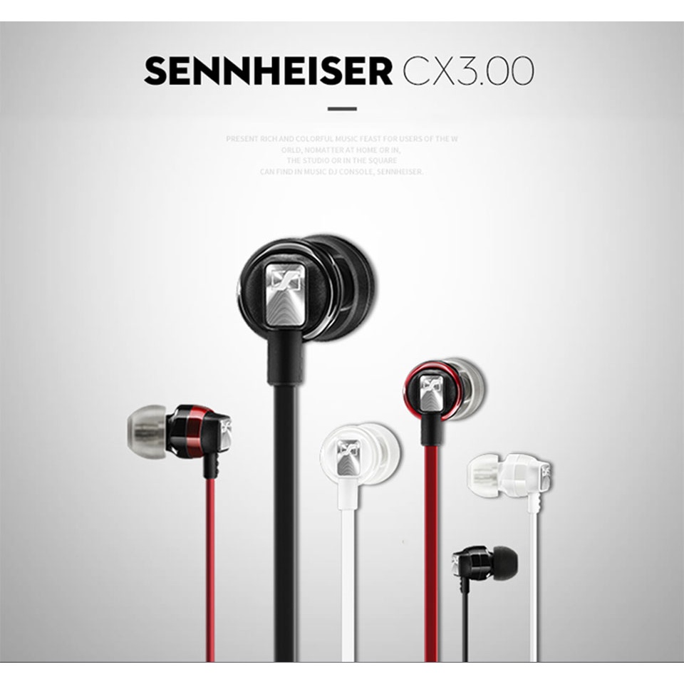 Sennheiser CX3.00 Headset Kabel Stereo Dinamis Pengurangan Kebisingan Dengan Jack 3.5mm