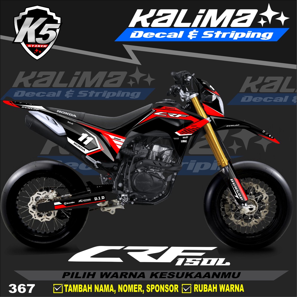 Decal Sticker Crf L Fullbody Dekal Stiker Crf L Trail Supermoto Minimalis Shopee