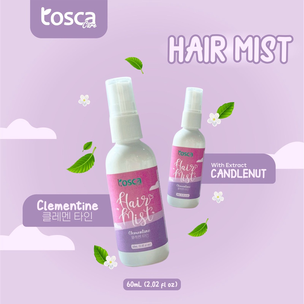 TOSCA Hair Mist Parfum Rambut Spray Membuat Rambut Mudah Diatur dan Mengharumkan Rambut